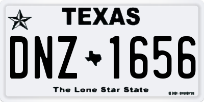 TX license plate DNZ1656