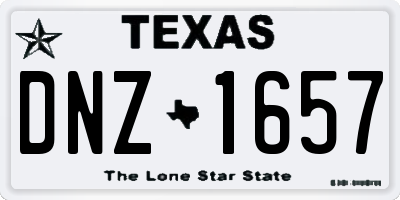 TX license plate DNZ1657