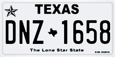 TX license plate DNZ1658