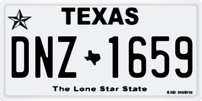 TX license plate DNZ1659