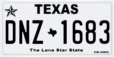 TX license plate DNZ1683
