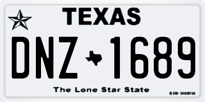 TX license plate DNZ1689