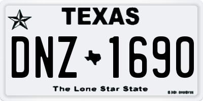 TX license plate DNZ1690