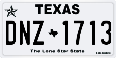 TX license plate DNZ1713