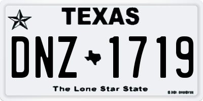 TX license plate DNZ1719