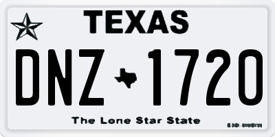 TX license plate DNZ1720