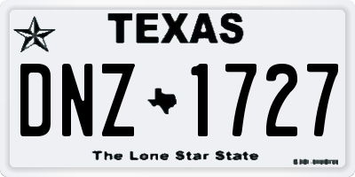 TX license plate DNZ1727