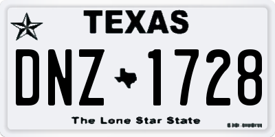 TX license plate DNZ1728