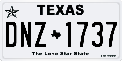TX license plate DNZ1737