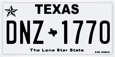 TX license plate DNZ1770