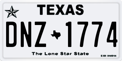 TX license plate DNZ1774