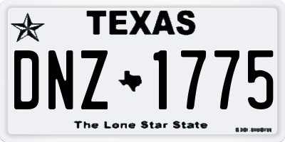TX license plate DNZ1775