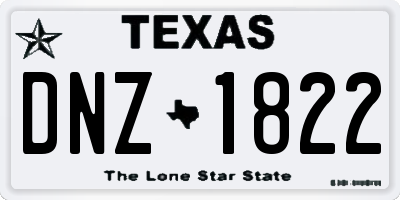 TX license plate DNZ1822