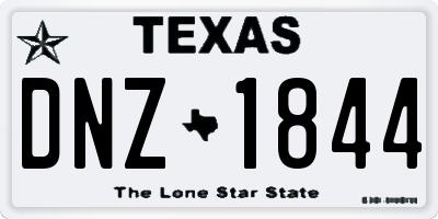 TX license plate DNZ1844