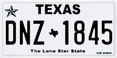 TX license plate DNZ1845