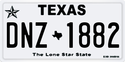 TX license plate DNZ1882