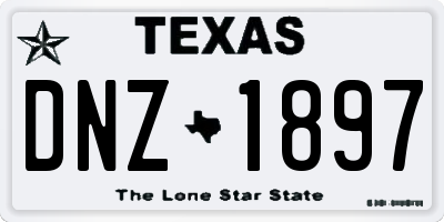 TX license plate DNZ1897