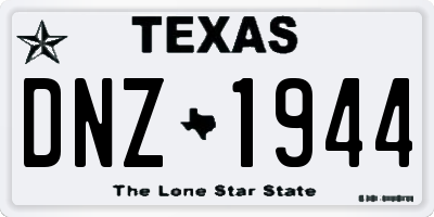 TX license plate DNZ1944