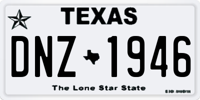 TX license plate DNZ1946
