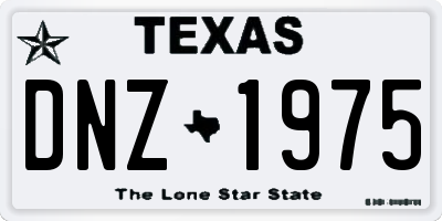 TX license plate DNZ1975