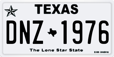 TX license plate DNZ1976