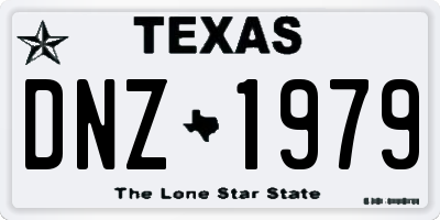 TX license plate DNZ1979