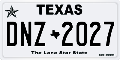 TX license plate DNZ2027