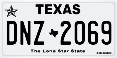 TX license plate DNZ2069