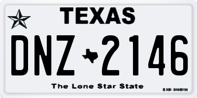 TX license plate DNZ2146