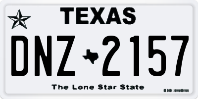 TX license plate DNZ2157