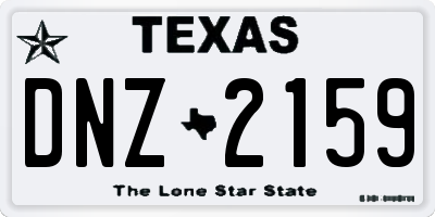 TX license plate DNZ2159