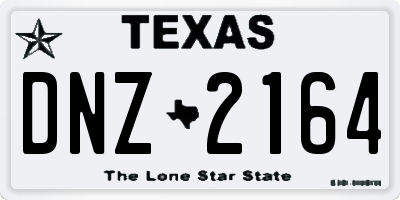 TX license plate DNZ2164