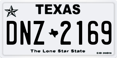 TX license plate DNZ2169
