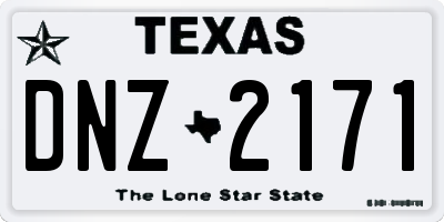 TX license plate DNZ2171