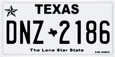 TX license plate DNZ2186