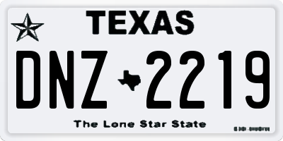 TX license plate DNZ2219