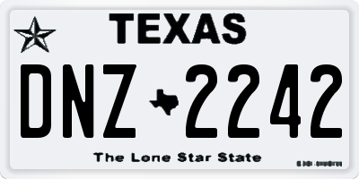 TX license plate DNZ2242