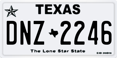TX license plate DNZ2246