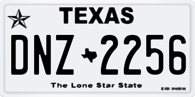 TX license plate DNZ2256