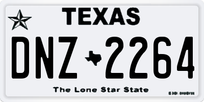 TX license plate DNZ2264