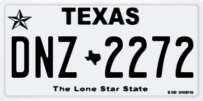 TX license plate DNZ2272