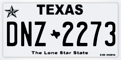TX license plate DNZ2273