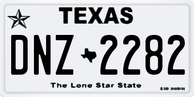 TX license plate DNZ2282
