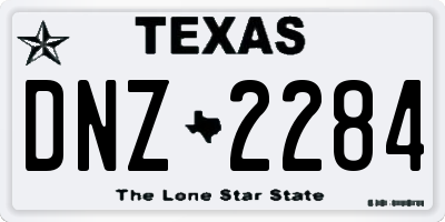 TX license plate DNZ2284