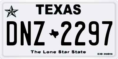TX license plate DNZ2297
