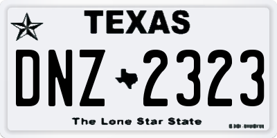 TX license plate DNZ2323