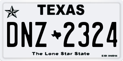 TX license plate DNZ2324