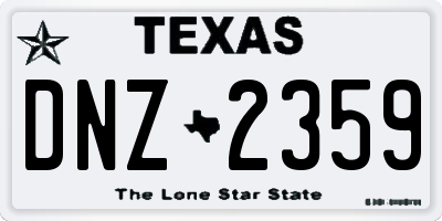 TX license plate DNZ2359