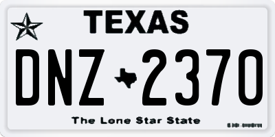 TX license plate DNZ2370