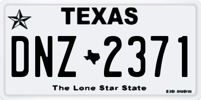 TX license plate DNZ2371